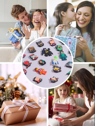 Vista 6 de 30 dijes de zapatos para niños, dijes de zapatos de héroe para zapatos y pulseras, regalos de fiesta, Metal no precioso., No es una piedra preciosa