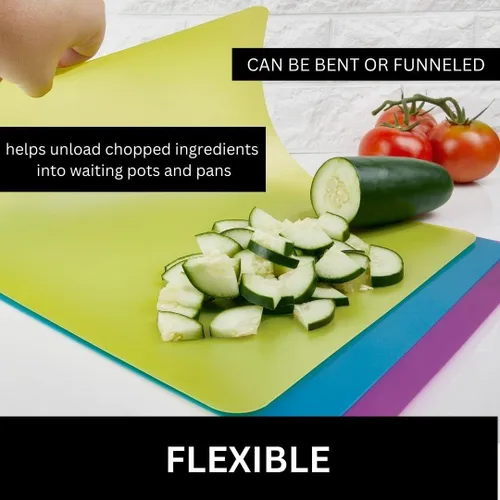 Vista 2 de Juego de 3 tablas para picar de plástico flexible