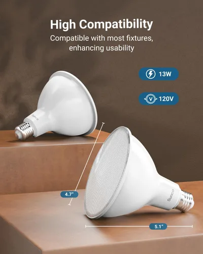 Vista 4 de Sunco Paquete de 12 Bombillas LED PAR38 para Luz de Inundación Exterior, Bombillas de Foco Exterior, Resistentes a la Intemperie, 1050 LM, 13W 3000K
