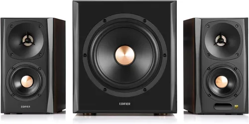 Vista 3 de Edifier S360DB Altavoz Bluetooth para estantería con subwoofer, altavoces inalámbricos con salida RMS de 155 W, sistema de audio 2.1 premium