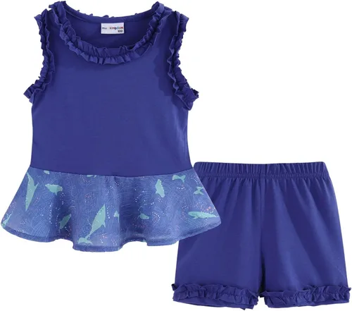 Vista 54 de LittleSpring Conjunto de verano para niñas con camiseta sin mangas y pantalones cortos florales