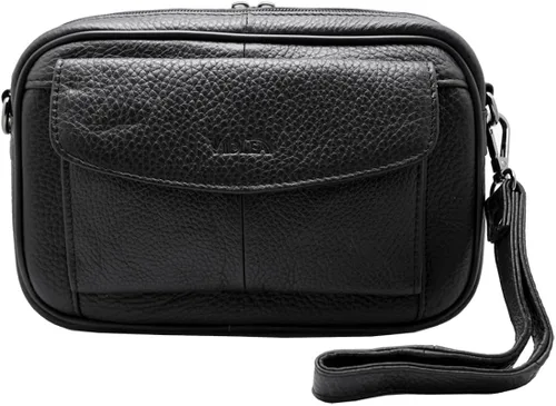 Vista 2 de Vidlea Bolso bandolera de cuero genuino para hombre, bolso de mensajero, organizador de chequera