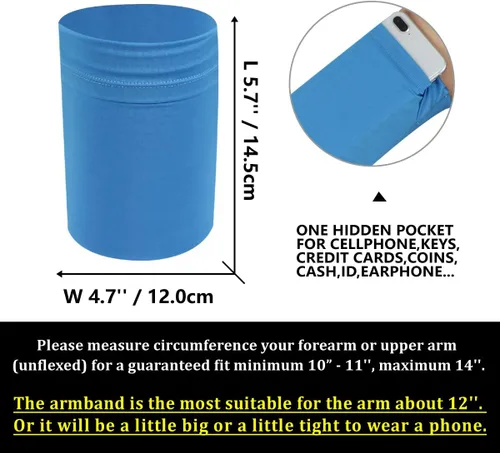 Vista 3 de 2 unidades pequeñas de fitness para teléfono celular para fitness, correr, brazo, bolsa para entrenamiento de fitness para iPhone 5 5S SE 6 6S 7 8