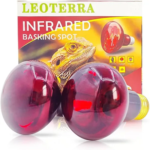 Vista 8 de Leoterra Bombilla de calor nocturno de reptiles de 50 W, lámpara de calor nocturna infrarroja roja de 10-20 galones, uso de terrario de vidrio