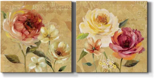 Vista 35 de Renditions Gallery Arrangement of Spring I - Arte de pared, decoración en lienzo de alta calidad con envoltura de galería, listo para colgar, 10
