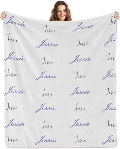 Vista 8 de Mantas de bebé personalizadas para niñas y niños con nombre – Mantas de bebé recién nacido, mantas para cama de bebé con nombre – Manta con nombre