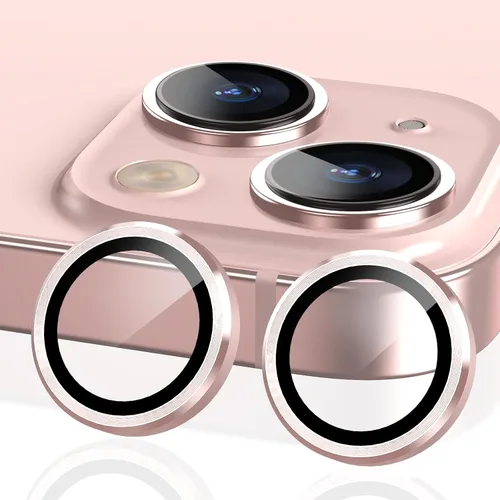 Vista 19 de YWXTW Protector de lente de cámara para iPhone 15/15 Plus/16e/ 17e, anillo de metal antiarañazos individual protector de pantalla de vidrio templado