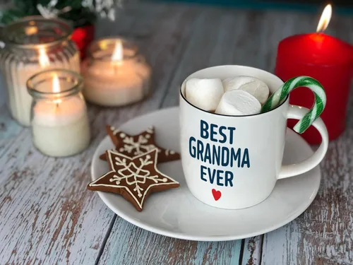 Vista 4 de Triple Gifffted Tazas de Café para los Mejores Abuelos del Mundo para Abuela y Abuelo, Ideas de Regalos de Nietos, Nietos, Anuncio de Nuevos