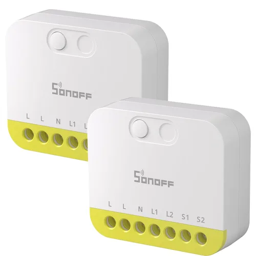 Vista 10 de SONOFF Mini Duo-L Zigbee Smart Switch – Sin cable neutro, Zigbee 3.0, doble canal, 16 A en total, compatible con Alexa, Google Home, temporizador
