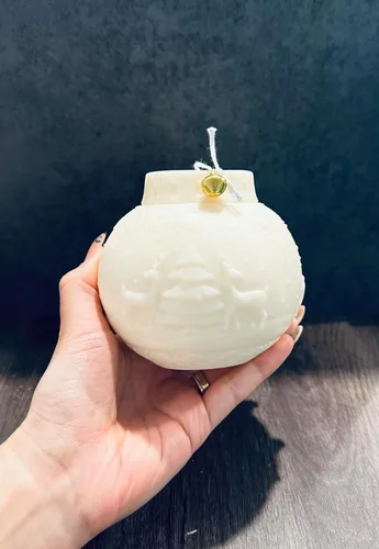 Vista 3 de Christmas Ornaments Candle Set of 3, Christmas Gift Ball Candle, Handmade Shaped Soy Candle, Aesthetic Christmas Decor, Christmas Candles for Gifts
