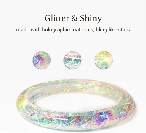 Vista 4 de Mymazn Pulsera para mujer, llavero holográfico para muñeca