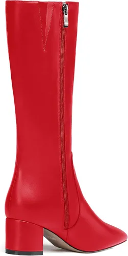 Vista 5 de WAYDERNS Botas altas hasta la rodilla de tacón bajo con cremallera mate para mujer, 2 pulgadas