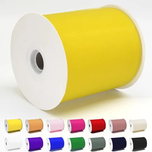 Vista 57 de Rollos de tela de tul verde ácido de 6 pulgadas por 100 yardas (300 pies) Cinta de tul para tutú, falda, envoltorio de regalo, decoración de boda