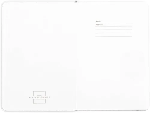 Vista 9 de Minimalism Art, Premium Hard Cover Notebook Journal, X-Large Size, Master A4 8.3" x 11.4", 186 Numbered Pages, Gusseted Pocket, Ribbon Bookmark
