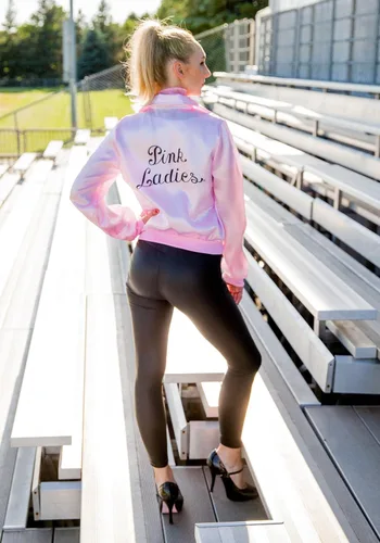Vista 9 de Chaqueta rosa para mujer, talla grande, disfraz de grasa con licencia oficial, Hot Pink