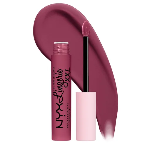 Vista 8 de Nyx - Maquillaje profesional; labial líquido de la línea Lingerie XXL, mate, Undress'd (Color rosa en tono desnudo)