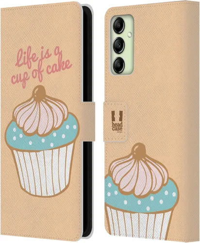 Vista 356 de Head Case Designs Assortment Cupcakes Happiness Leather Wallet Case Compatible with Samsung Galaxy A07 4G Surtido