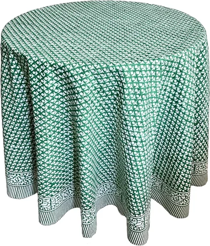Vista 22 de ATOSII Mantel 100% algodón, Amara, floral, hecho a mano, rectangular, de lino, para cocina, comedor, fiestas, bodas, exteriores, picnics, Pascua