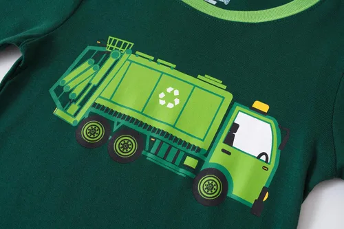 Vista 3 de Family Feeling - Conjunto de pijama de manga larga, diseño 100% de algodón, para niños pequeños