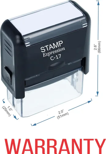 Vista 2 de StampExpression - Sello de goma autoentintado de oficina de garantía - Tinta roja (A-5423)