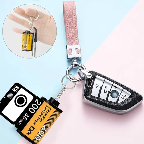 Vista 6 de EAQ Llaveros personalizados del rollo de la película de la cámara con la foto, llavero personalizado con el álbum del carrete de las imágenes