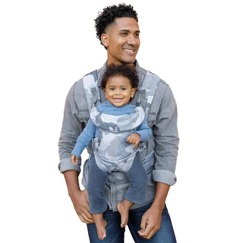 Vista 14 de Infantino Flip Luxe - Portabebés convertible 4 en 1, portabebés ergonómico para bebés a niños pequeños, soporte lumbar actualizado, tela de espiga