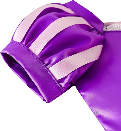 Vista 4 de knemmy Disfraz enredado para niña disfraz de Rapunze para cosplay vestido de princesa Halloween