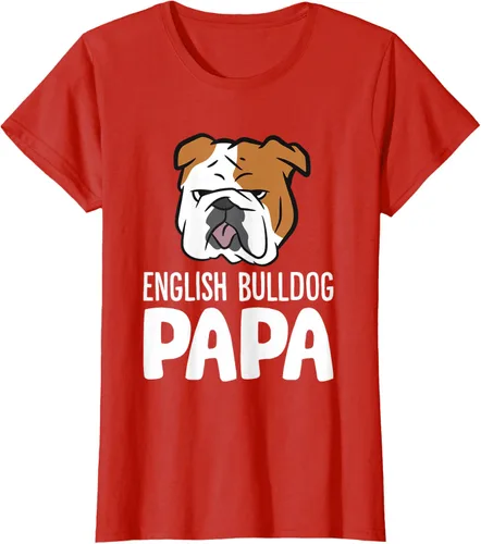 Vista 84 de Camiseta divertida de Bulldog Inglés para papá dueño de perro, Negro
