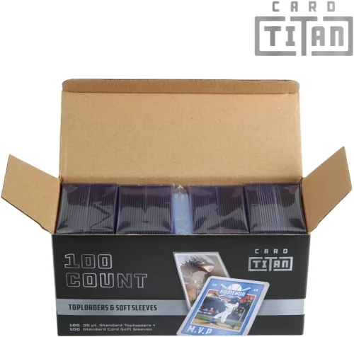 Vista 7 de CARD TITAN PRO - Cargadores superiores estándar de 3 x 4 pulgadas y fundas suaves de 35 puntos, calidad premium, ultra transparentes, cargadores