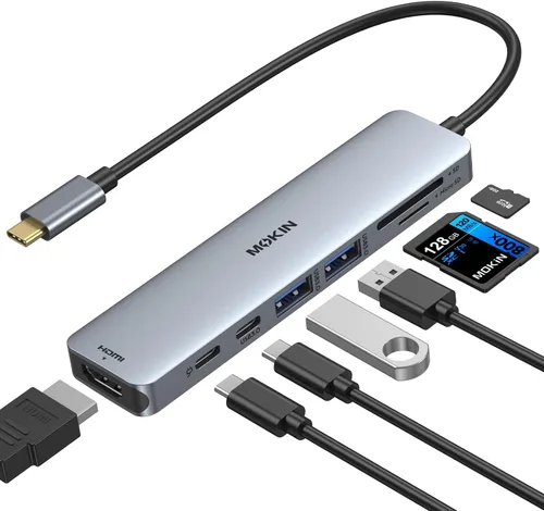Vista 16 de Hub USB C de 10 Gbps, divisor USB C MOKiN con salida de video 4K a 60Hz
