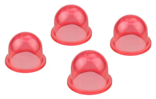 Vista 2 de Paquete de 4 bombillas de carburador de plástico rojo de repuesto para Walbro #188-16 Carb Poulan Craftsman 530-035497 505306701 Stihl Primer