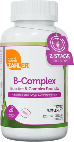 Vista 7 de Zahler Vitaminas del complejo B para mujeres y hombres, complejo de vitamina B, complejo de vitaminas B con B1 B2 B3 B5 B6 B7 B9 B12 – Sistema