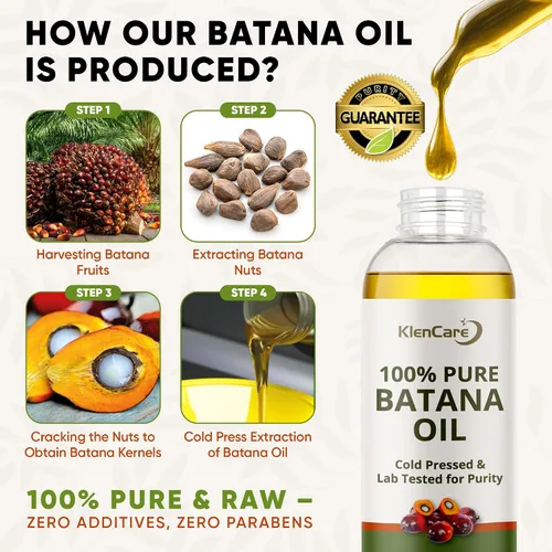 Vista 2 de Aceite para el cabello Batana 100% puro sin refinar – Tratamiento orgánico crudo prensado en frío para el crecimiento del cabello y cuero cabelludo