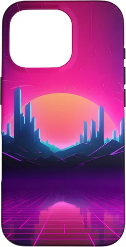 Vista 20 de Synthwave City Retrowave 80s Vaporwave Case for iPhone 17