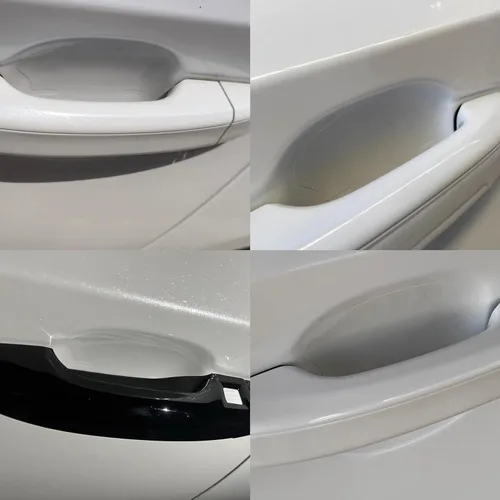 Vista 6 de 10 piezas de películas protectoras universales transparentes de TPU para manijas de puerta de coche, adhesivo protector para puerta de coche