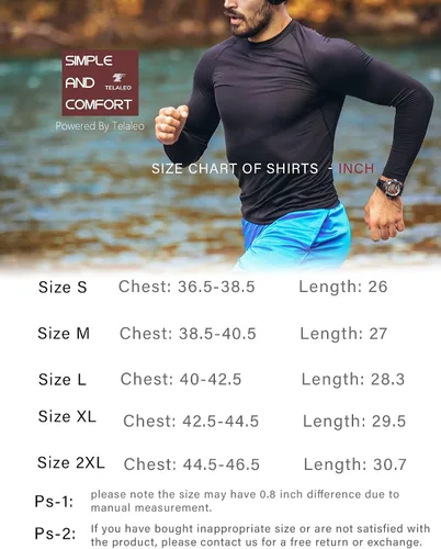 Vista 7 de Paquete de 5 o 4 camisetas de compresión para hombre, manga larga, atléticas, para clima frío, camiseta interior para entrenamiento