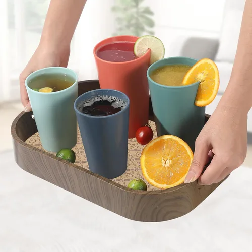 Vista 7 de Juego de 24 vasos de plástico irrompibles, vasos de plástico reutilizables de 20 onzas, vasos de agua apilables, vaso para beber para cocina