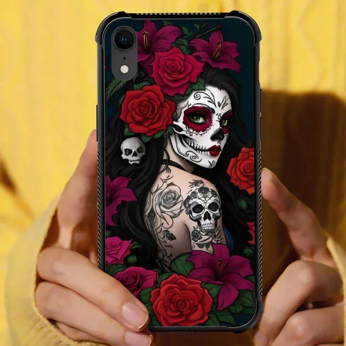 Vista 20 de Funda compatible con iPhone XR, diseño de elefantes africanos para niñas, diseño de patrón a prueba de golpes, antiarañazos, carcasa trasera