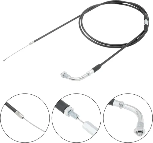 Vista 5 de Windance Cable del acelerador de repuesto de motocicleta de alto rendimiento, 74.8 in, cable de acelerador de carburador deslizante plano ajustable