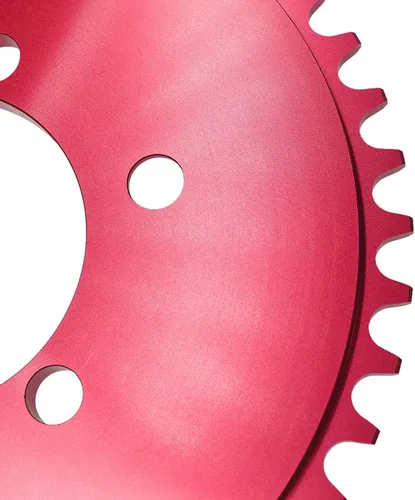 Vista 5 de Piñón CNC 44T con adaptador de 1.5 "Se adapta a bicicletas motorizadas de 60cc 66cc 80cc (rojo)