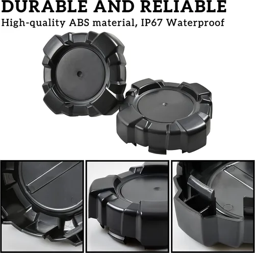 Vista 3 de SAUTVS Tapas de cubo de rueda para Polaris General 1000, cubierta central de llanta negra, para accesorios Polaris General 1000/4 2016-2021