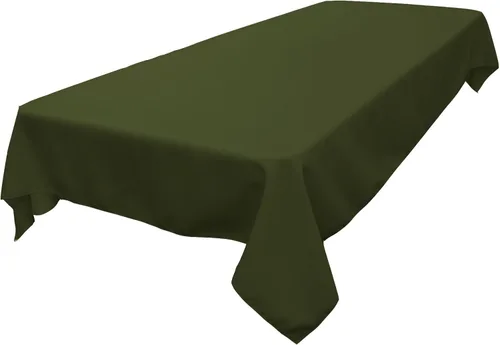 Vista 126 de LA Linen Mantel rectangular lavable de popelín de poliéster, resistente a las manchas y a las arrugas, cubierta de mesa 60x84, mantel de tela