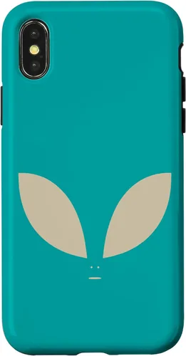 Vista 4 de Funda Alien minimalista beige verde azulado para iPhone 15