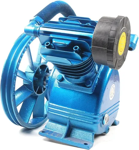 Vista 3 de 5HP 2 pistón V estilo doble cilindro compresor de aire bomba motor cabeza doble etapa herramienta de aire portátil de bajo ruido