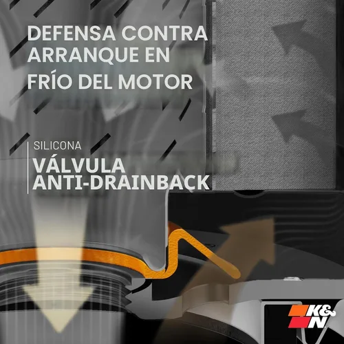 Vista 6 de Filtro de aceite K&N Powersports de alto rendimiento, Negro