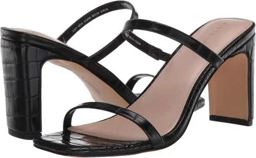Vista 6 de The Drop - Sandalias de tacón alto Avery con dos correas y punta cuadrada para mujer