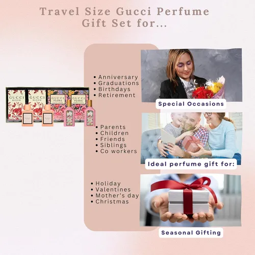 Vista 7 de Gucci Perfume para mujer, variedad, fragancia, viaje, chapoteo, set de regalo