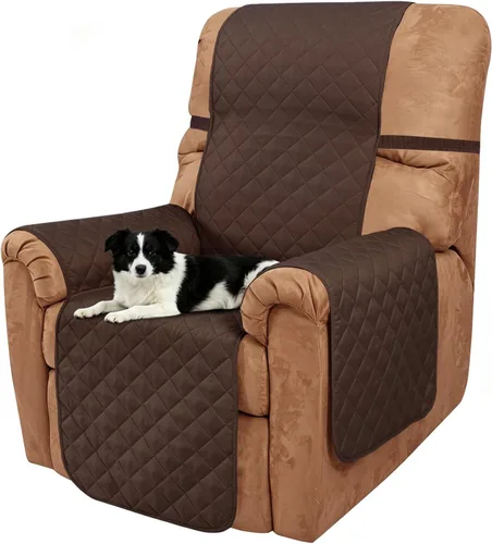 Vista 38 de Fundas para Silla Reclinable Reversibles Funda de Sofá para Mascotas Protector de Muebles Lazy Boy (Silla 23'', Beige/Beige)