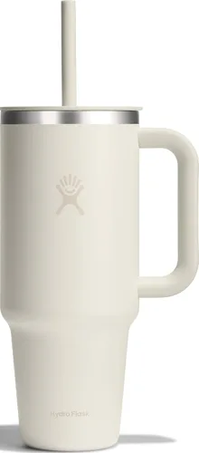 Vista 41 de Hydro Flask Vaso de Viaje con Asa, Tapa y Pajita - Acero Inoxidable Aislado en 24 Oz Aloe