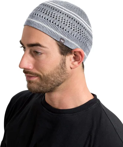 Vista 3 de Gorras de calavera para hombres y mujeres en diseños sólidos y a rayas Forro de algodón para casco deportivo Kufi